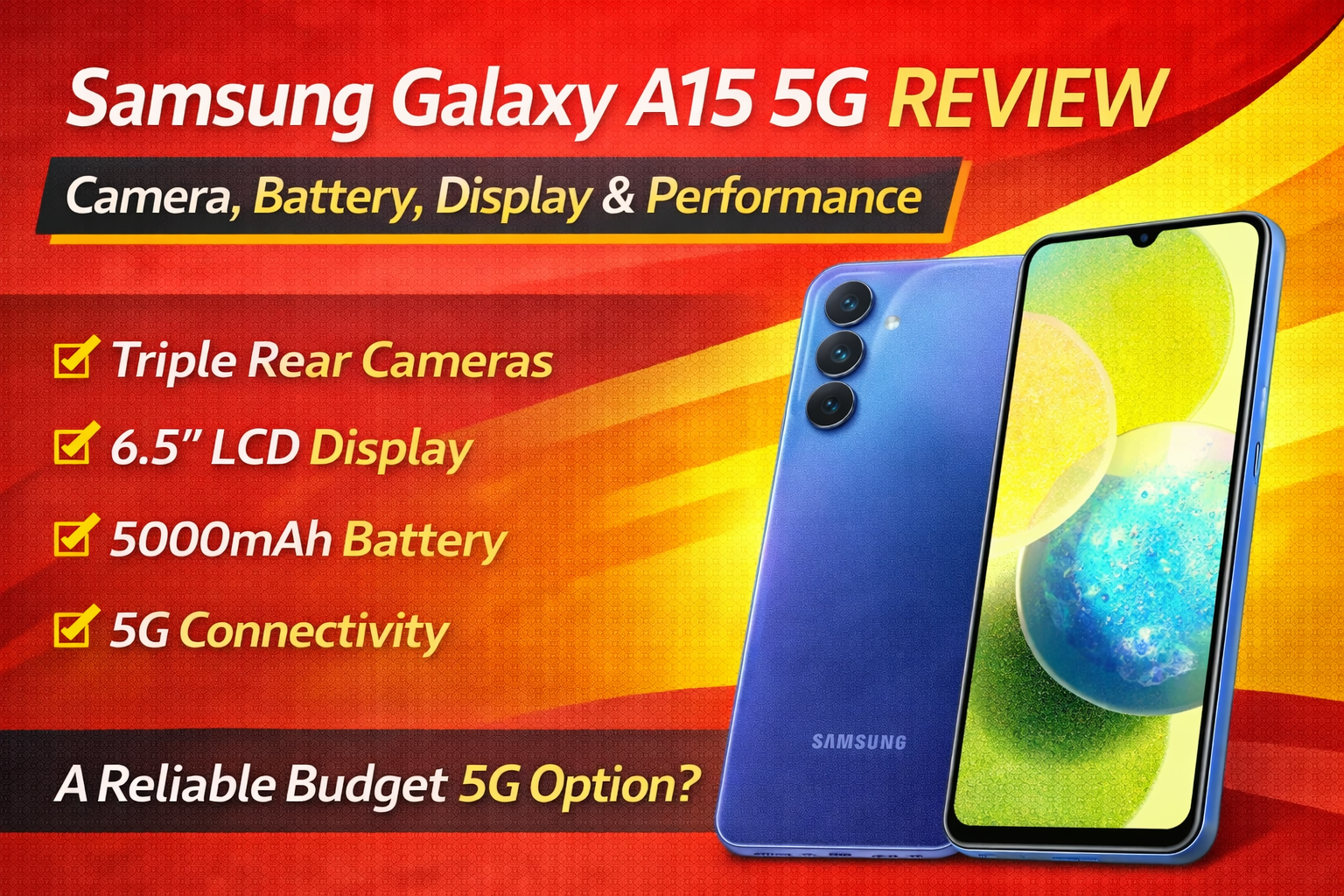 Samsung Galaxy A15 5G Review: Features, Camera, Battery & Performance (Hindi)