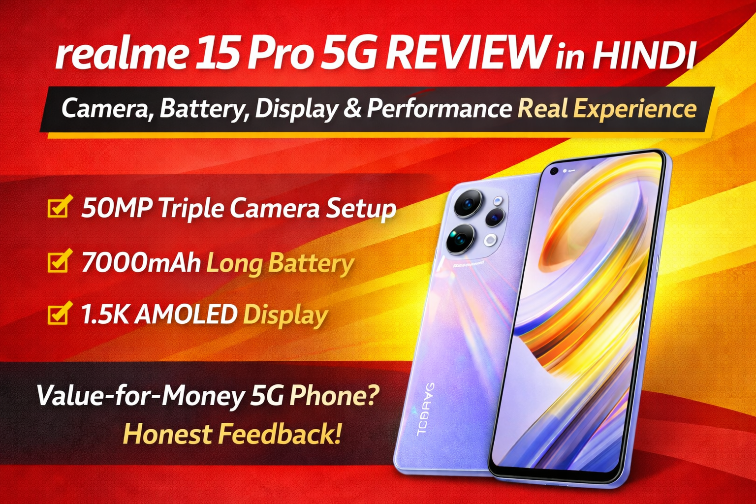 Realme 15 Pro 5G Review: Features, Camera, Battery & Performance (Hindi)
