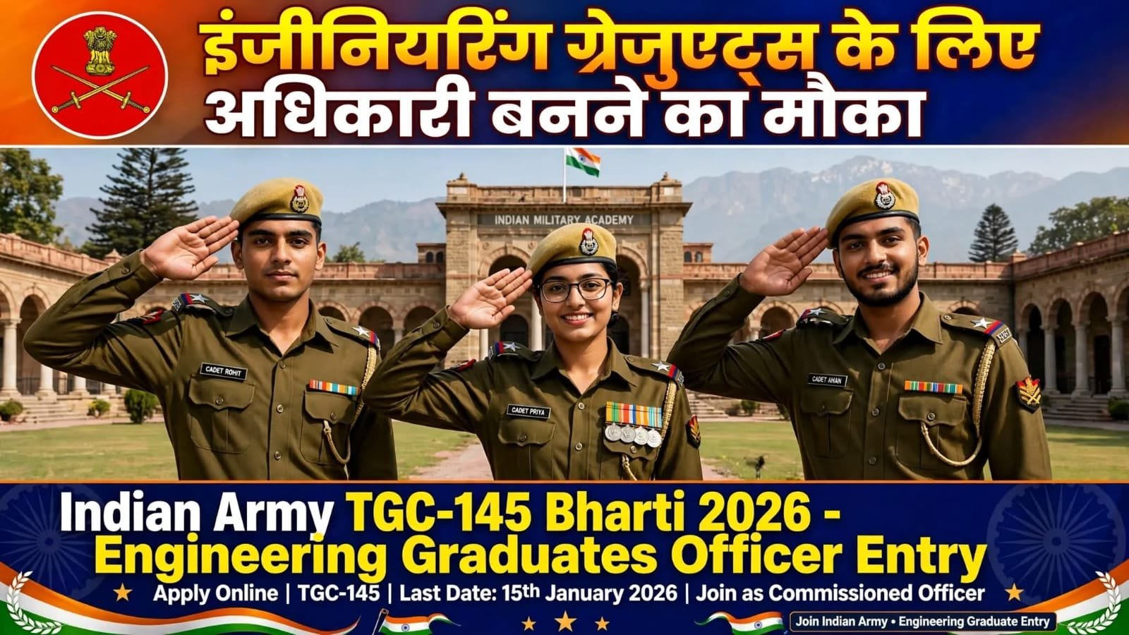 Indian Army TGC-145 Officer Entry 2026